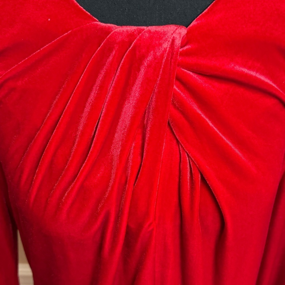 Calvin Klein Vibrant Red Long Sleeve Dress - Picture 2 of 11